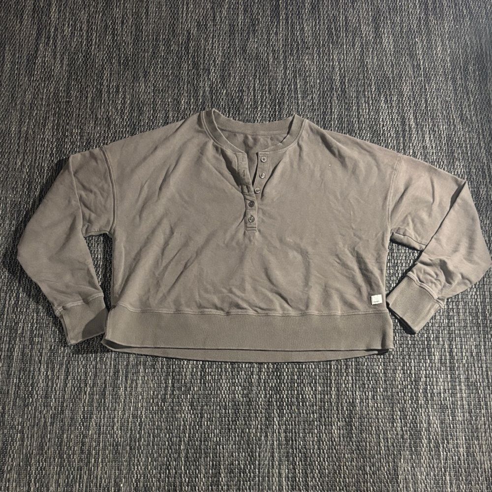 Vuori Laguna Henley Cocoa Heather Size Large